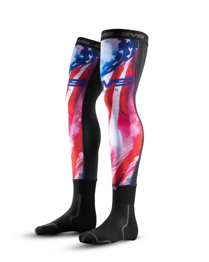 EVS Base Layer Fusion Sock 1776 Red/White/Blue - Small/Medium