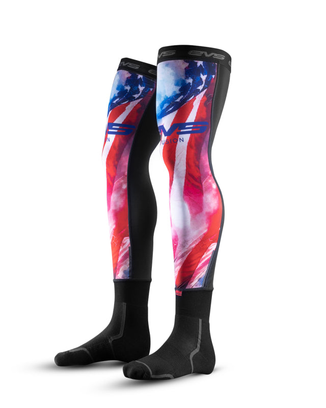 EVS Base Layer Fusion Sock 1776 Red/White/Blue -Youth