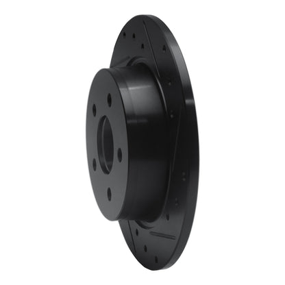 R1 Concepts R1 07-14 Suzuki SX4 CrossOVER Rear Right Drilled & Slotted Black Brake Rotor