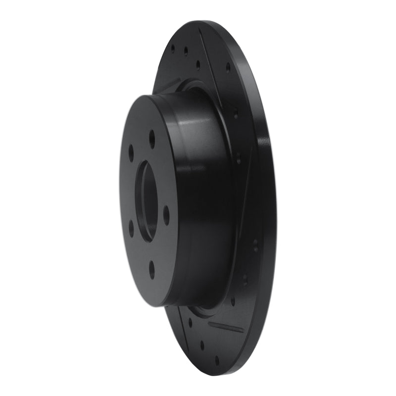 R1 Concepts R1 13-18 Ford Escape Rear Right Drilled & Slotted Black Brake Rotor