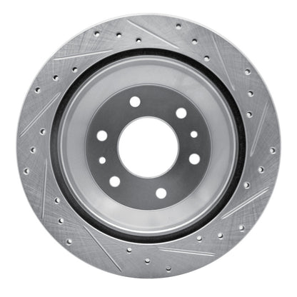 R1 Concepts R1 02-09 Buick Rainier Rear Left Drilled & Slotted Silver Brake Rotor