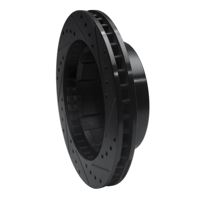R1 Concepts R1 76-79 Ford F-250 4WD (Excl Super Duty) Front Left Drilled & Slotted Black Brake Rotor