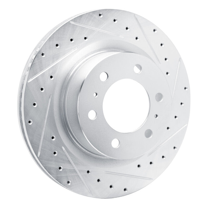 R1 Concepts R1 2022-2025 Lexus LX600 Front Right Drilled & Slotted Silver Brake Rotor