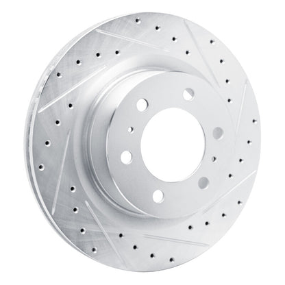 R1 Concepts R1 2022-2025 Lexus LX600 Front Right Drilled & Slotted Silver Brake Rotor