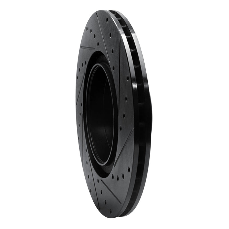 R1 Concepts R1 12-20 BMW M240I Coupe & Convertible Rear Left Drilled & Slotted Black Brake Rotor