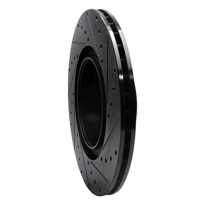 R1 Concepts R1 12-20 BMW M240I Coupe & Convertible Rear Left Drilled & Slotted Black Brake Rotor