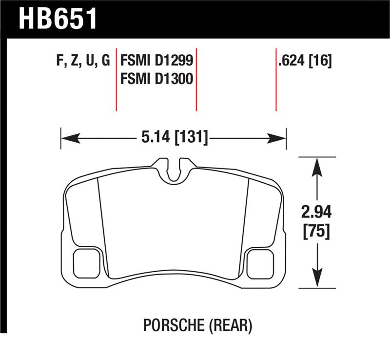 Hawk Performance Hawk 07-08 Porsche 911 Turbo/911 GT3/911 GT3 CUP Rear DTC-60 Race Brake Pads