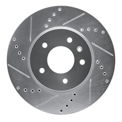 R1 Concepts R1 07-15 Chevrolet CAPTIVA Front Left Drilled & Slotted Silver Brake Rotor
