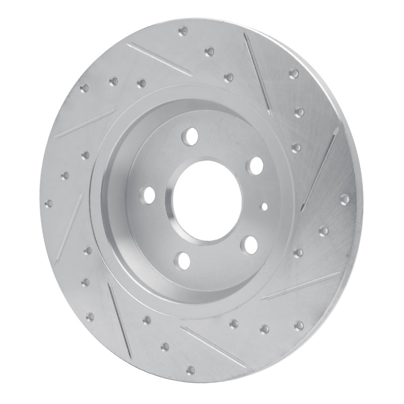 R1 Concepts R1 08-25 Audi Q5 (USA/Canada Excl Hybrid) Rear Left Drilled & Slotted Silver Brake Rotor
