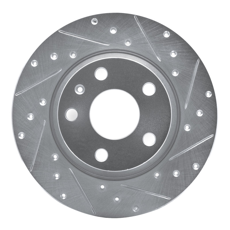 R1 Concepts R1 08-15 Audi TT Rear Right Drilled & Slotted Silver Brake Rotor