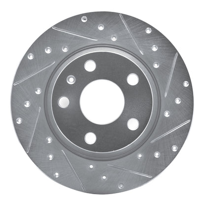 R1 Concepts R1 08-15 Audi TT Rear Right Drilled & Slotted Silver Brake Rotor