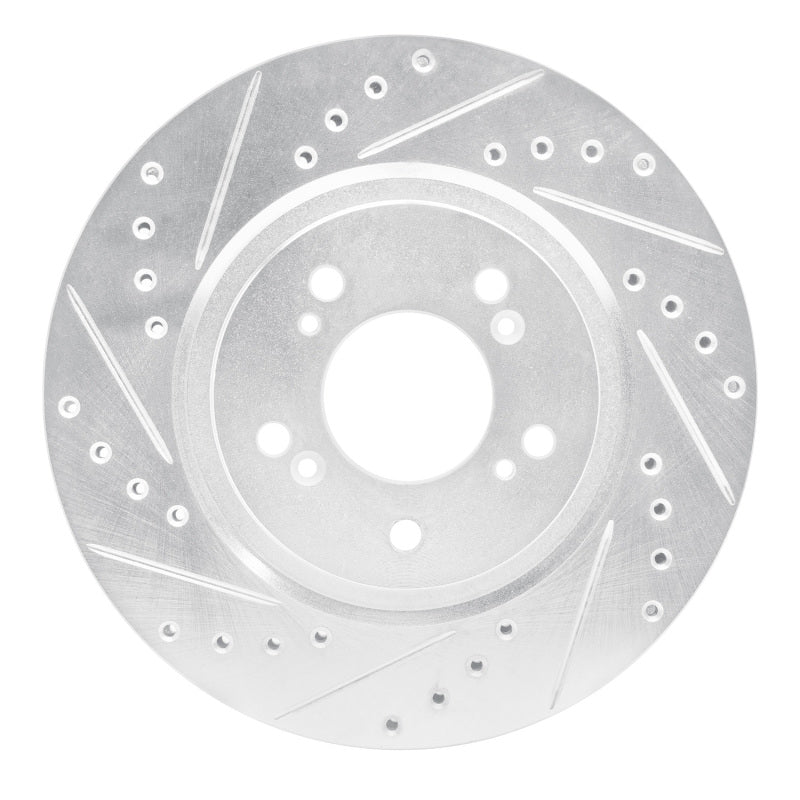 R1 Concepts R1 97-05 Acura NSX Front Right Drilled & Slotted Silver Brake Rotor