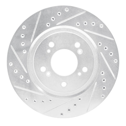 R1 Concepts R1 97-05 Acura NSX Front Right Drilled & Slotted Silver Brake Rotor