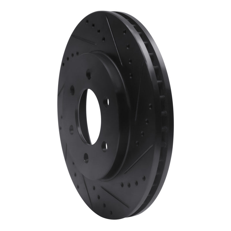 R1 Concepts R1 02-06 Ford Expedition Front Right Drilled & Slotted Black Brake Rotor