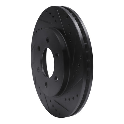 R1 Concepts R1 02-06 Ford Expedition Front Right Drilled & Slotted Black Brake Rotor