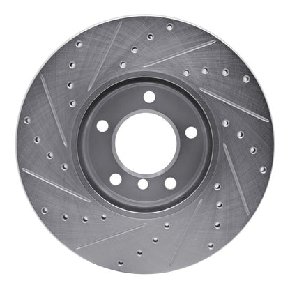 R1 Concepts R1 07-21 BMW 228I Front Right Drilled & Slotted Silver Brake Rotor