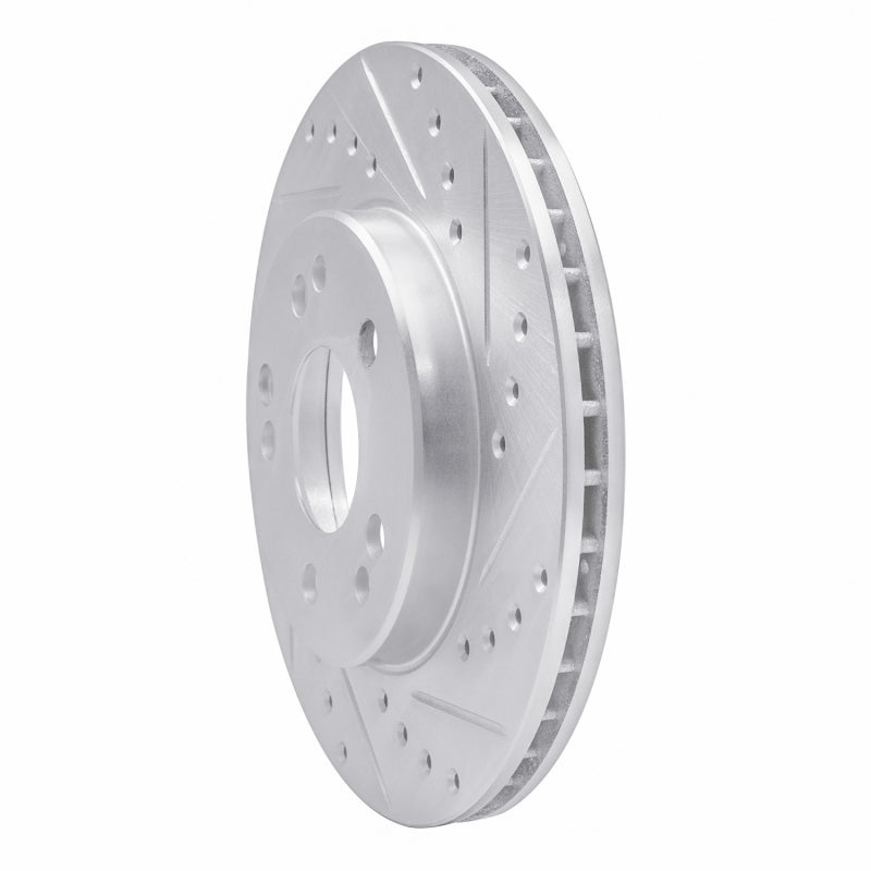 R1 Concepts R1 84-95 Mercedes-Benz 260E Front Right Drilled & Slotted Silver Brake Rotor