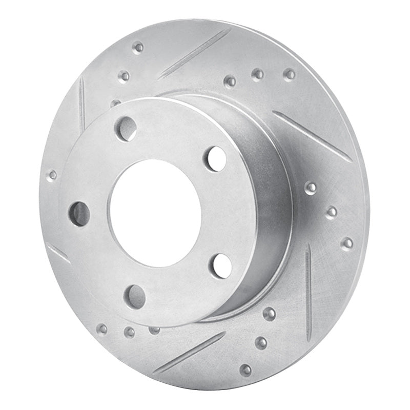 R1 Concepts R1 80-91 Audi 200 Rear Left Drilled & Slotted Silver Brake Rotor