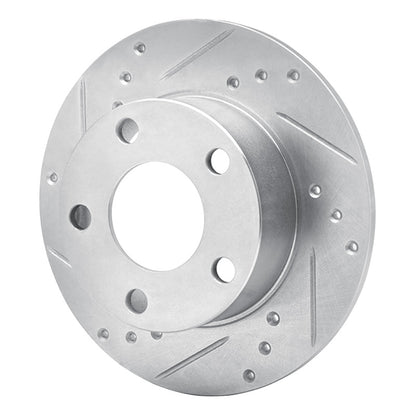 R1 Concepts R1 80-91 Audi 200 Rear Left Drilled & Slotted Silver Brake Rotor