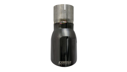 CORSA Performance Corsa Single Universal 3.0in Inlet / 4.0in Outlet Black PVD Pro-Series Tip Kit