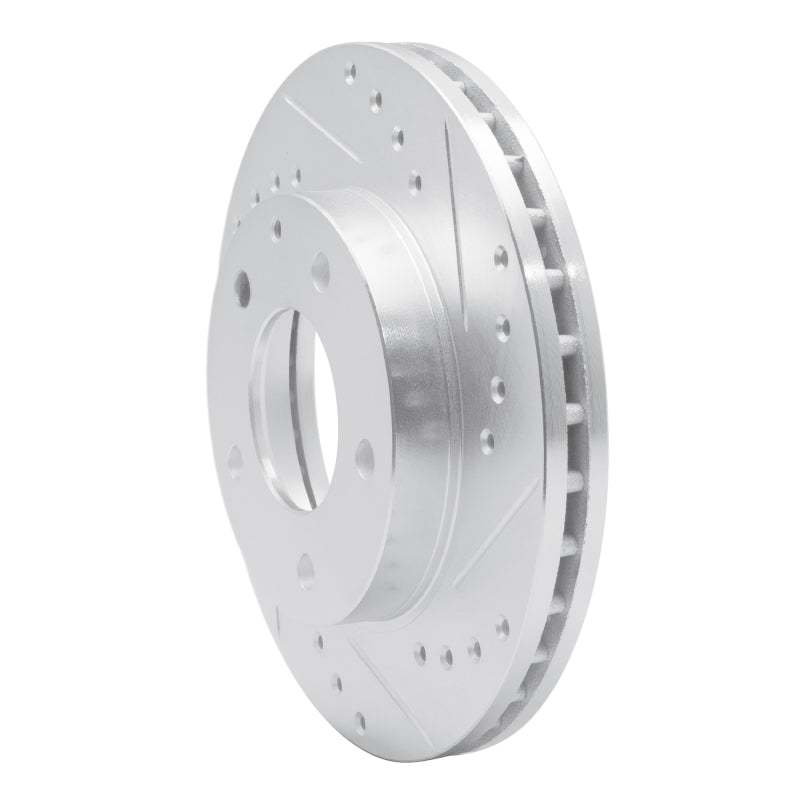 R1 Concepts R1 93-03 Ford Probe Front Right Drilled & Slotted Silver Brake Rotor
