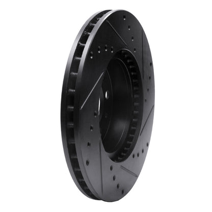 R1 Concepts R1 91-95 Volvo 780 Front Left Drilled & Slotted Black Brake Rotor