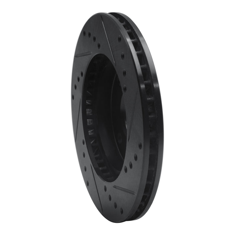 R1 Concepts R1 1995-2004 Ford CONTOUR Front Left Drilled & Slotted Black Brake Rotor