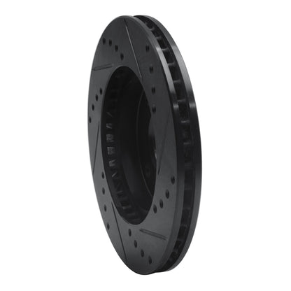 R1 Concepts R1 1995-2004 Ford CONTOUR Front Left Drilled & Slotted Black Brake Rotor