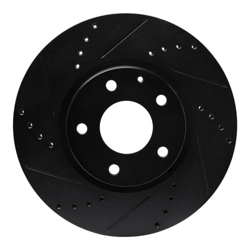R1 Concepts R1 13-19 Mazda 6 Front Left Drilled & Slotted Black Brake Rotor