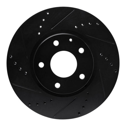 R1 Concepts R1 13-19 Mazda 6 Front Left Drilled & Slotted Black Brake Rotor