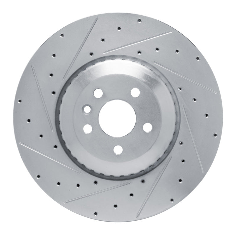 R1 Concepts R1 21-25 Jaguar F-Pace Front Left Drilled & Slotted Silver Brake Rotor
