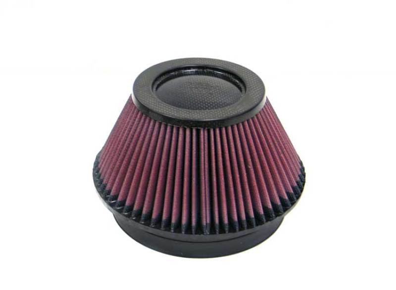 K&N Engineering K&N Universal Round Tapered Carbon Fiber Air Filter 6in Flg ID Centered/7.5in B OD/4.5in T OD/4in H