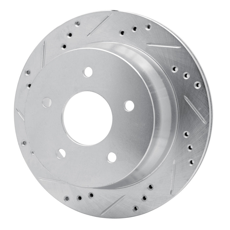 R1 Concepts R1 97-05 Chevrolet S10 Rear Left Drilled & Slotted Silver Brake Rotor