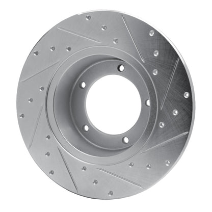 R1 Concepts R1 74-99 Land Rover Discovery Front Left Drilled & Slotted Silver Brake Rotor