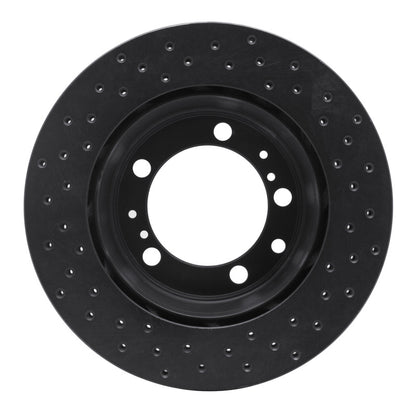 R1 Concepts R1 91-97 Porsche 911 Rear Left Drilled Black Brake Rotor