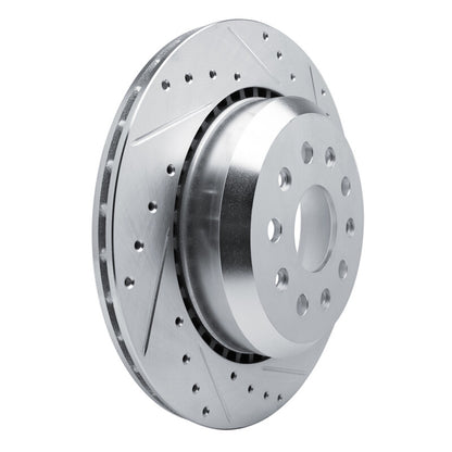 R1 Concepts R1 20-25 Jeep Gladiator Rear Right Drilled & Slotted Silver Brake Rotor