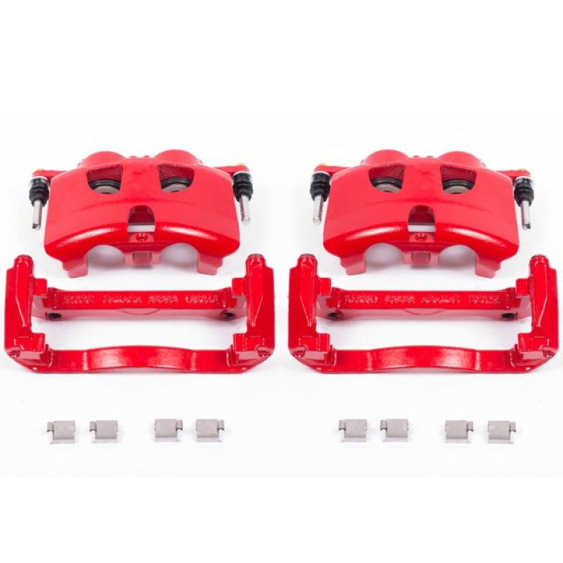 PowerStop Power Stop 12-19 Ford F-150 Front Red Calipers w/Brackets - Pair
