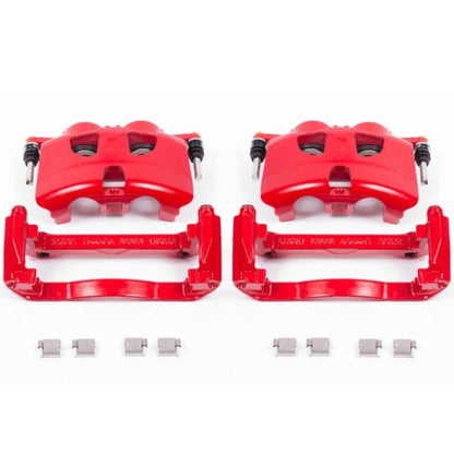 PowerStop Power Stop 12-19 Ford F-150 Front Red Calipers w/Brackets - Pair