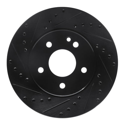 R1 Concepts R1 94-97 Mercedes-Benz C280 Front Left Drilled & Slotted Black Brake Rotor