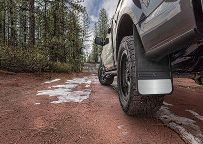 Husky Liners Universal 12in Wide Black Rubber Rear Mud Flaps w/ Weight