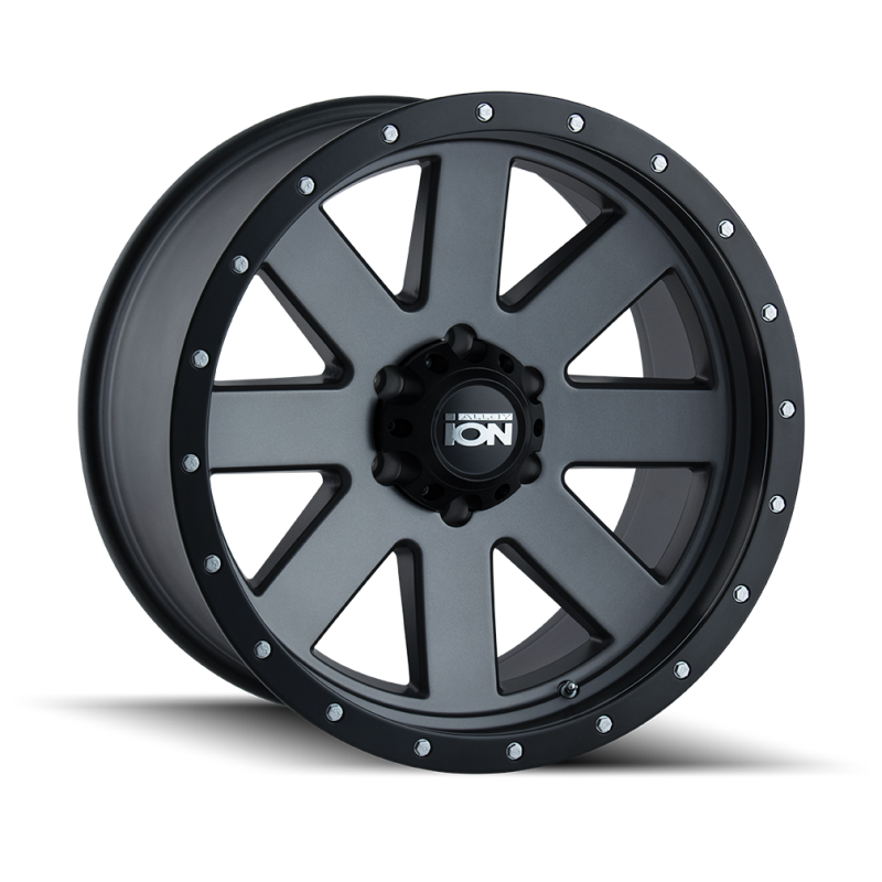 ION Wheels ION Type 134 18x10 / 5x139.7 BP / -19mm Offset / 108mm Hub Matte Gunmetal/Black Beadlock Wheel