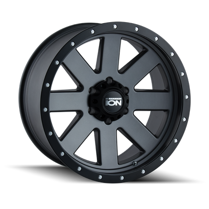 ION Wheels ION Type 134 18x10 / 5x139.7 BP / -19mm Offset / 108mm Hub Matte Gunmetal/Black Beadlock Wheel