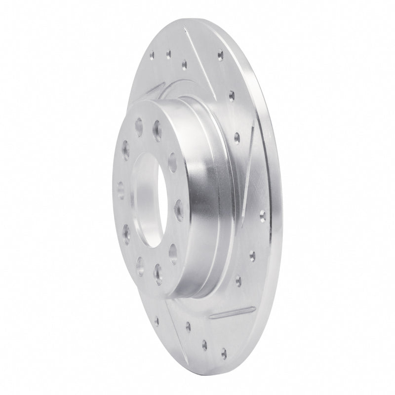 R1 Concepts R1 13-16 Dodge DART Rear Right Drilled & Slotted Silver Brake Rotor