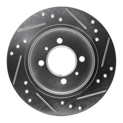 R1 Concepts R1 91-94 Nissan SENTRA Rear Left Drilled & Slotted Silver Brake Rotor