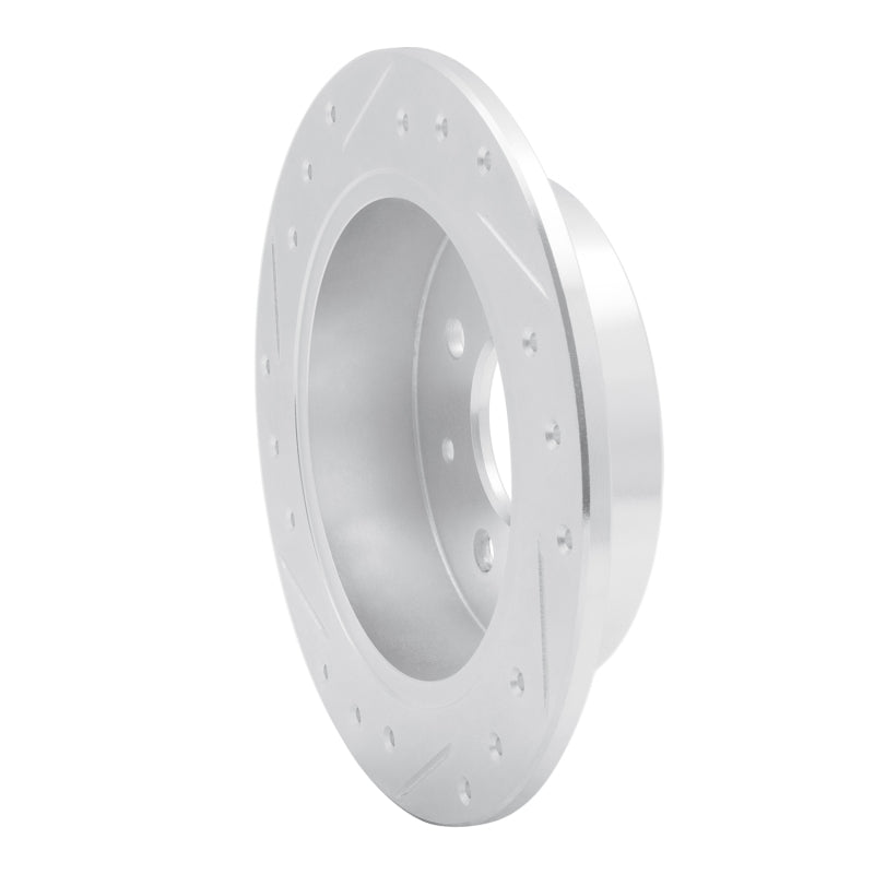 R1 Concepts R1 88-01 Acura Integra Rear Right Drilled & Slotted Silver Brake Rotor