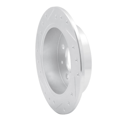 R1 Concepts R1 88-01 Acura Integra Rear Right Drilled & Slotted Silver Brake Rotor