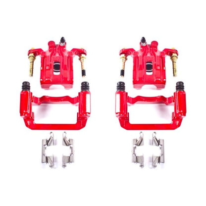 PowerStop Power Stop 05-12 Nissan Pathfinder Rear Red Calipers w/Brackets - Pair