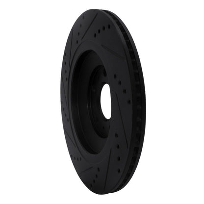 R1 Concepts R1 04-18 Audi A8 Rear Right Drilled & Slotted Black Brake Rotor