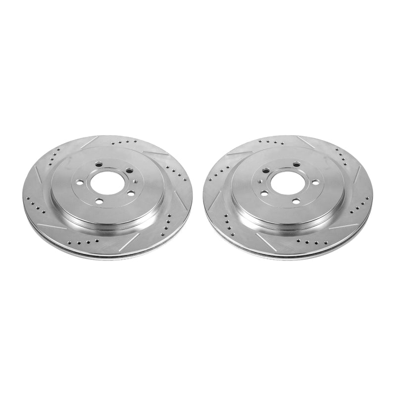PowerStop Power Stop 13-14 Ford Mustang Rear Evolution Drilled & Slotted Rotors - Pair