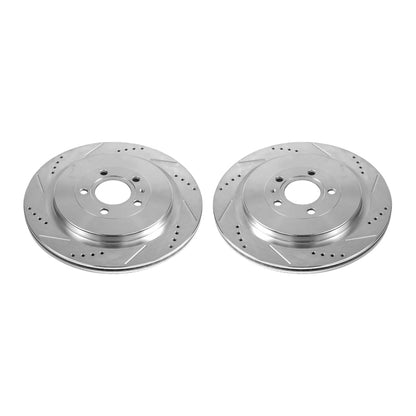 PowerStop Power Stop 13-14 Ford Mustang Rear Evolution Drilled & Slotted Rotors - Pair
